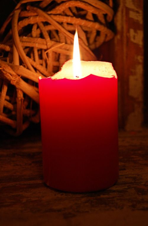 candle light red