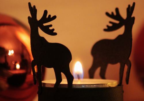 candle reindeer christmas