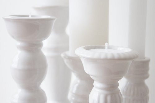 candle holder  candles  white