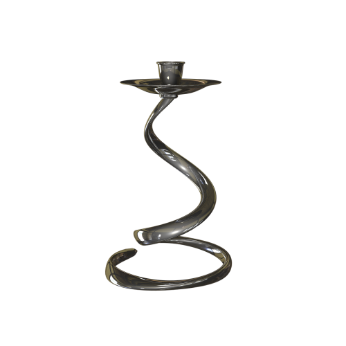 candle holder spiral metal pattern