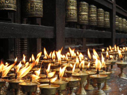 candles offering temple