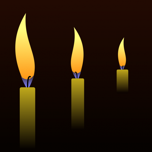 candles dark flame