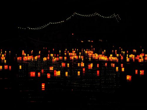 candles lights serenade river