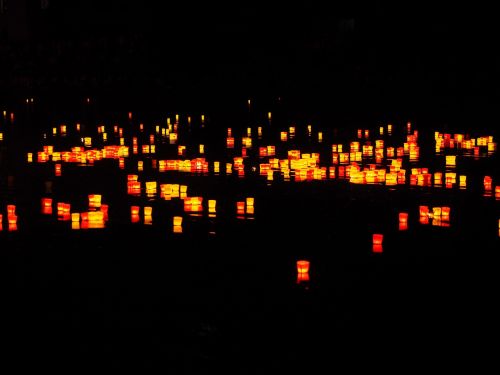 candles lights serenade river