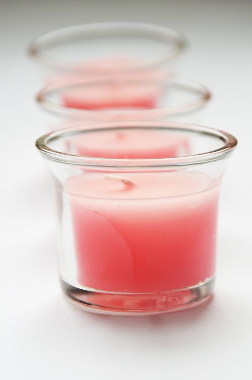 candles pink wax