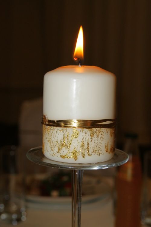 candles gold wedding