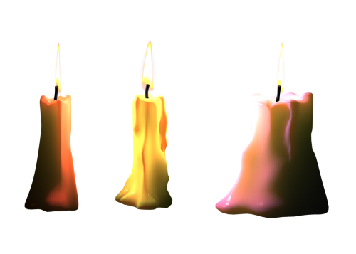 candles isolated light