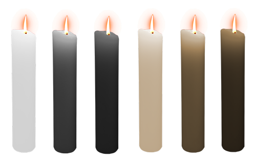 candles  black  white