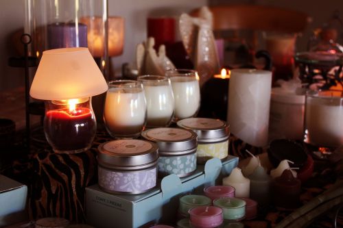 candles display warm