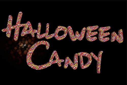 candy halloween text