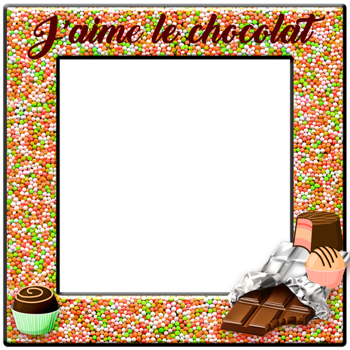 candy frame  chocolate  french