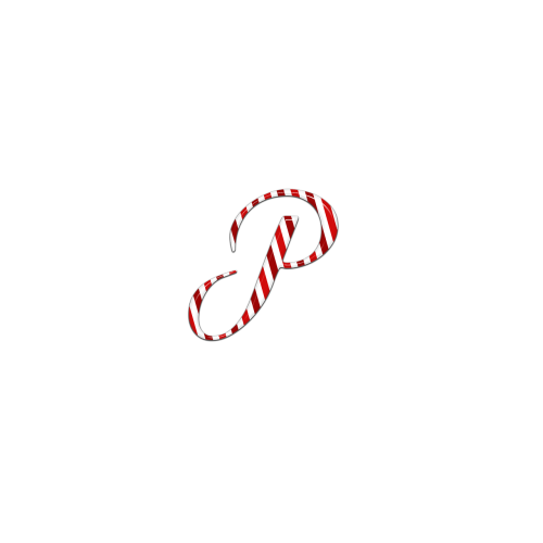 candycane letter p