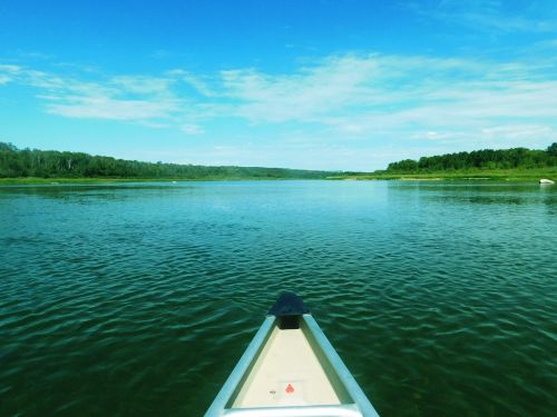 canoe water landscape