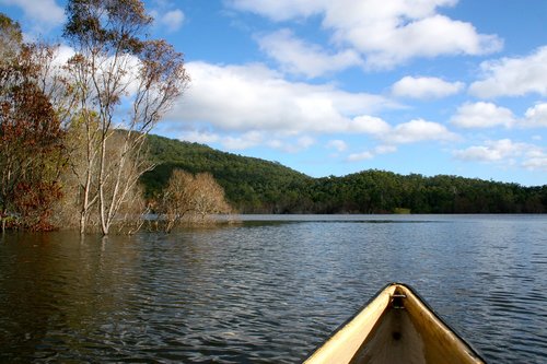 canoe  tranquil  boat