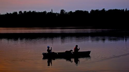 canoe lake twilight