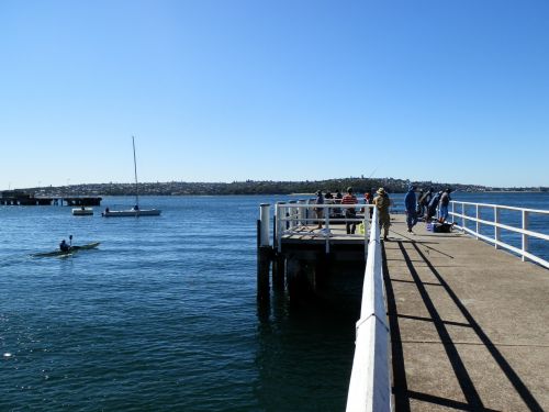 Canoe Next To A Pier