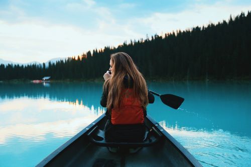 canoeing girl canoe