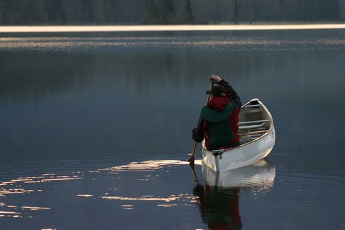 canoeing  lake  canoe