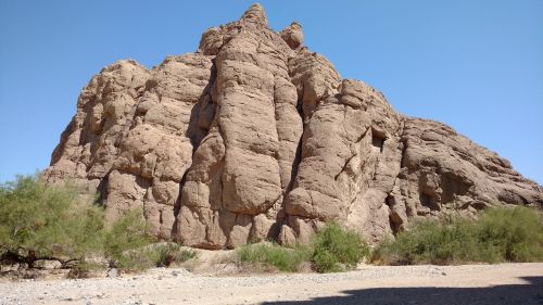 box canyon mountain of rock desert in california