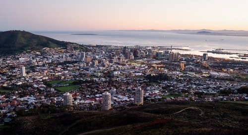 cape town city bowl  city  panorama