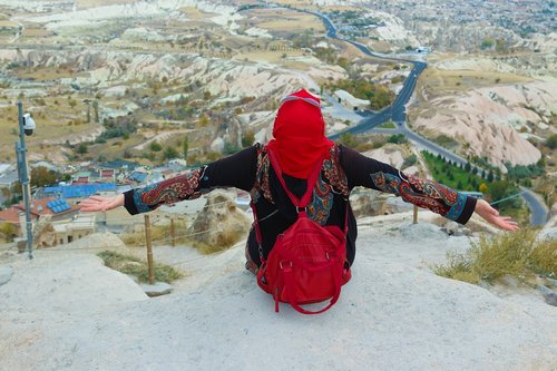cappadocia  girl  landscape