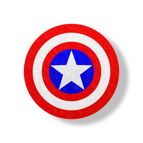 captain america shield red