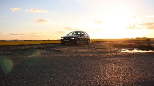 car sunset vehicle
