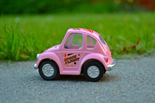 car miniature pink