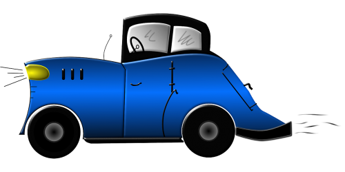 car blue automobile