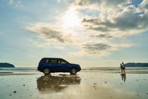 car jeep beach
