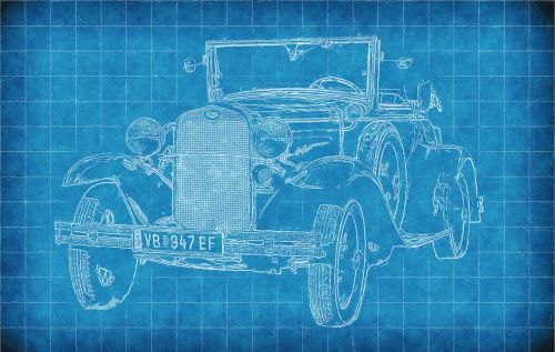 car old car blueprint