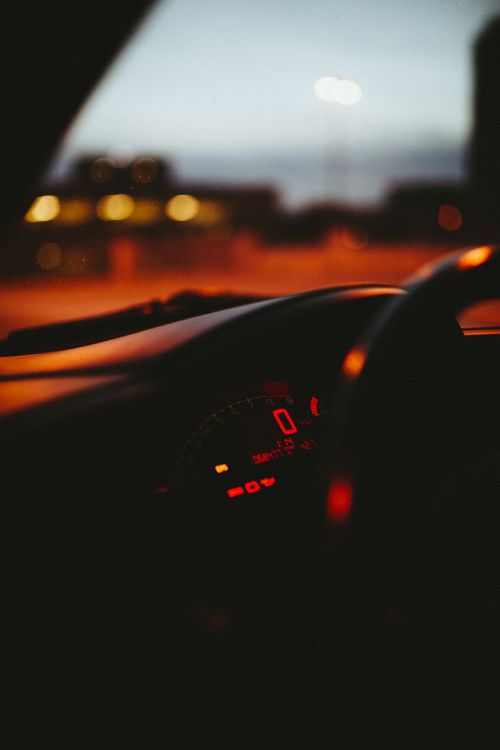 car bokeh interior