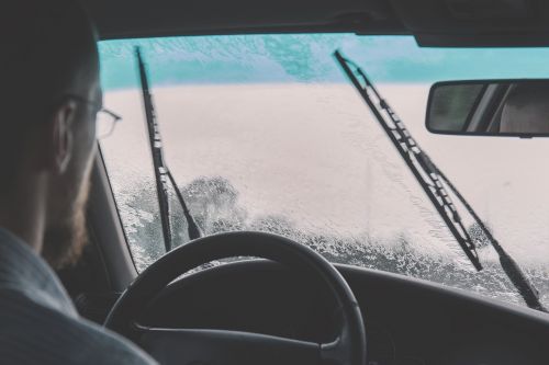car windshield driving