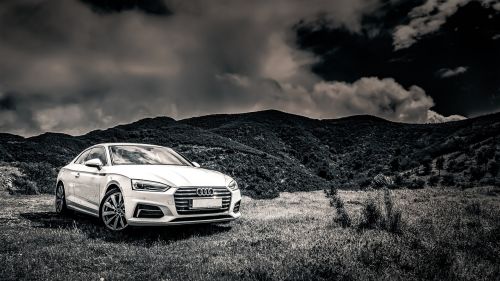 car landscape storm