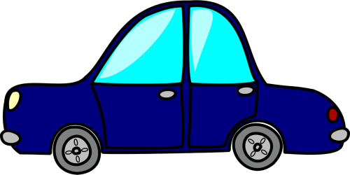 car blue side