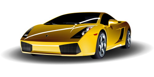 car yellow sports