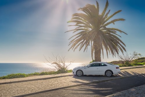 car  beach  sun