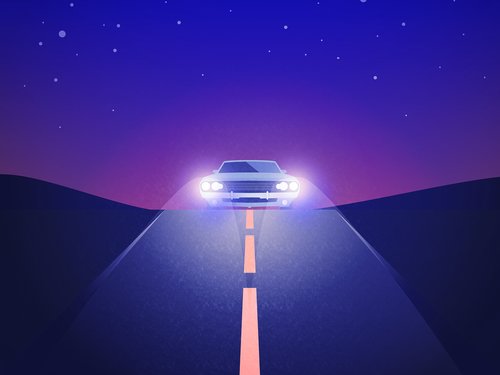 car  night  twilight