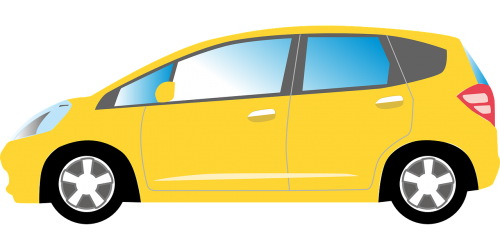 car yellow auto