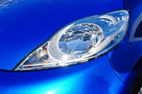 car lamp blue