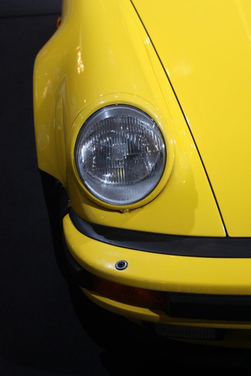 car porsche yellow