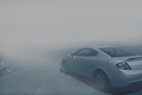 car vehicle fog