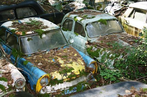 car cemetery autos old