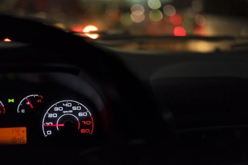 car dashboard speedometer speed