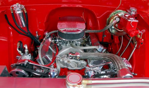 car engine restored customized