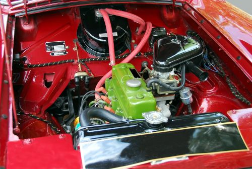car engine motor retro