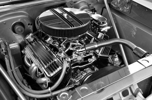 car engine  customized  retro