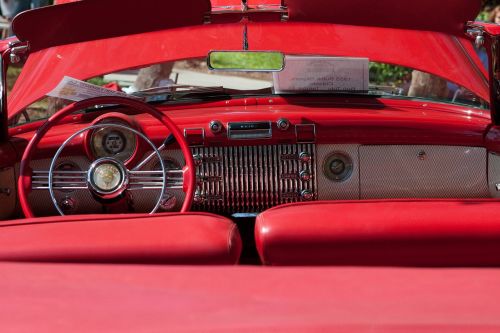 car interior retro classic car