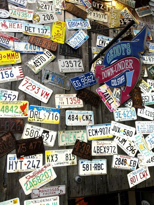 car tags wall plates
