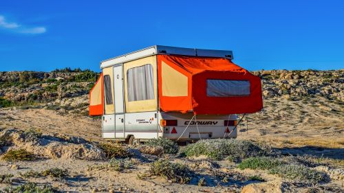 caravan trailer nature